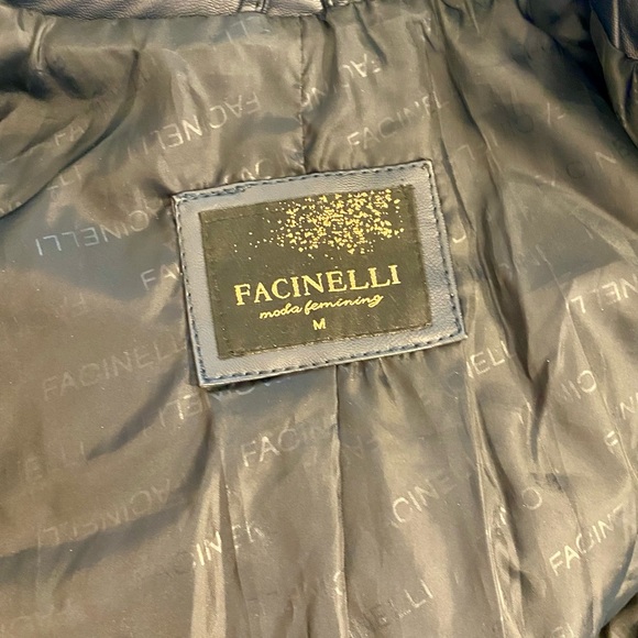 Blue jacket with leather details - Picture 3 of 3